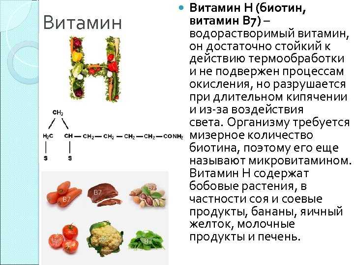 Витамин н что это. Витамин в7 биотин содержится. Дефицит биотина (витамина в7). B7 (биотин, или витамин н). Биотин витамин н пищевые источники.