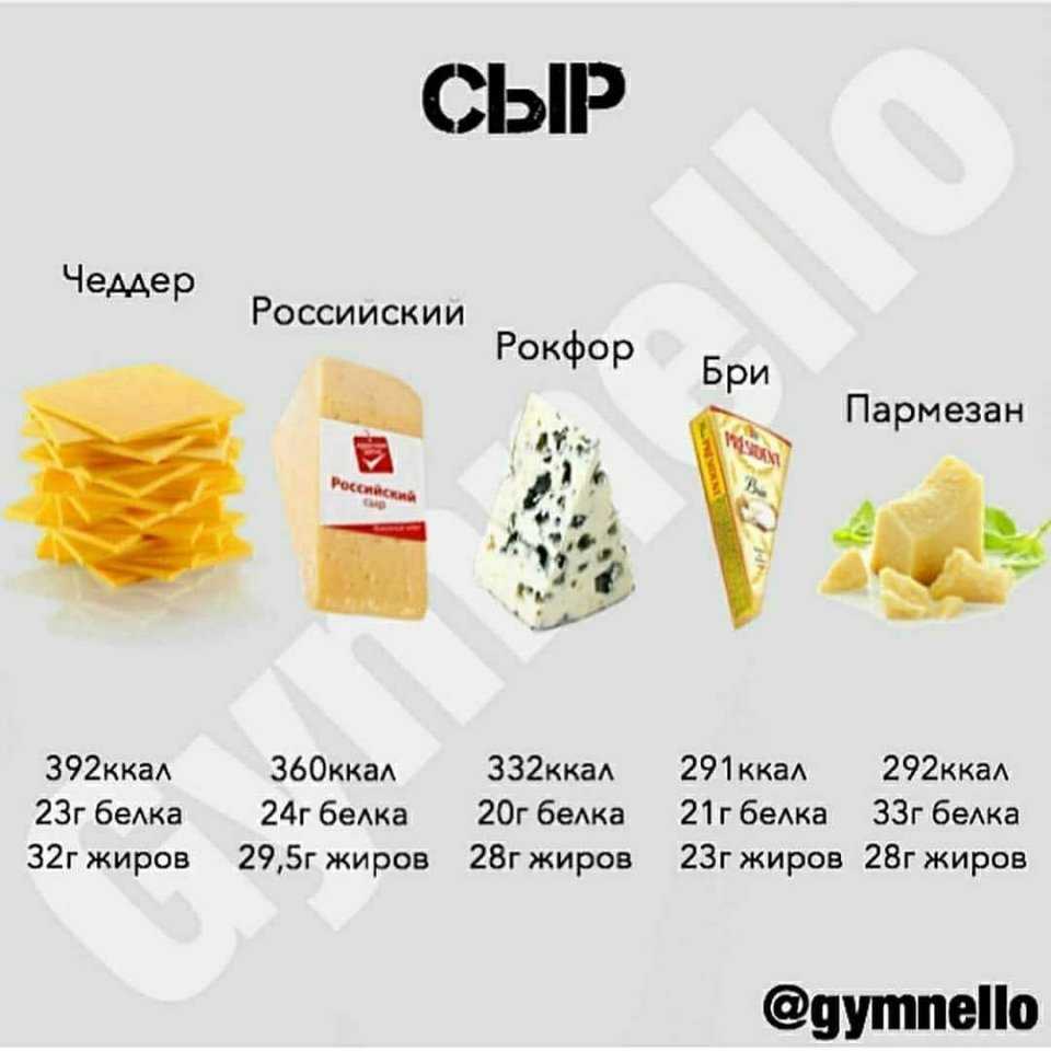 Калорийность сыр. химический состав и пищевая ценность.